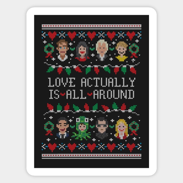 Love Actually Ugly Christmas Sweater Sticker by katemelvin